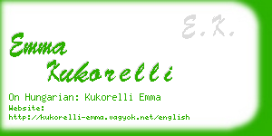 emma kukorelli business card